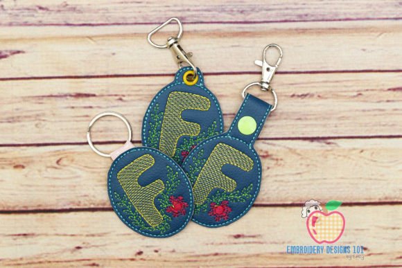 A Craft Fair Review of the Floral Letter F Key Fob Design