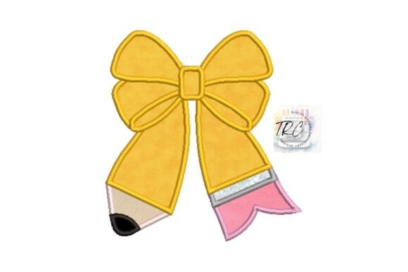 A Designer's Take on the Pencil Bow Applique Embroidery Design