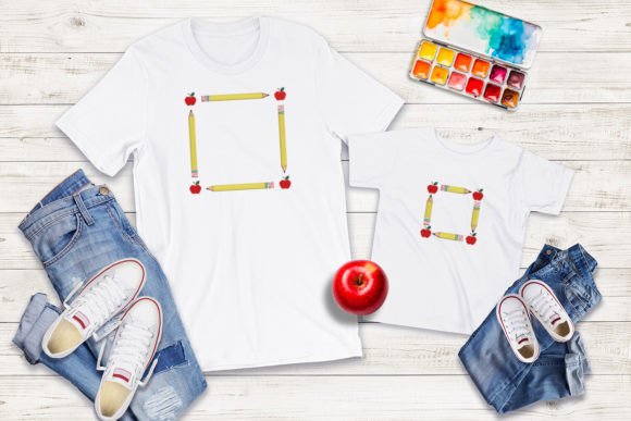 A Designer's Take on the Square Pencil and Apple Frame Embroidery