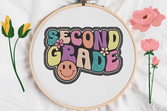 A Professional Review of the Second Grade, Back to School Embroidery Design