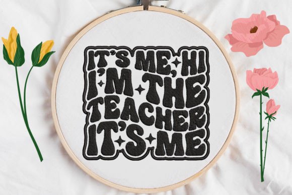 A Teacher Embroidery Design for Branded Merchandise