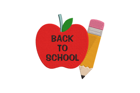 Back to School Apple and Pencil Embroidery Design Review