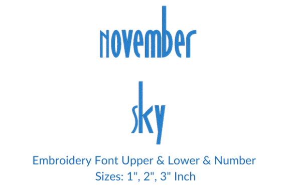 November Sky Font: An Embroidery Designer’s Review for Boutique Apparel