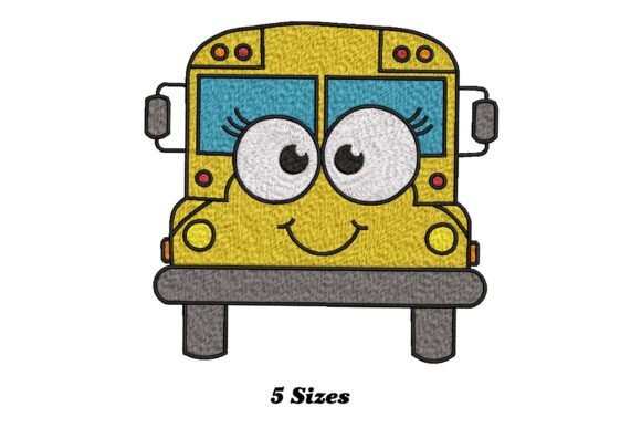 The Charm of a Yellow School Bus Embroidery Design