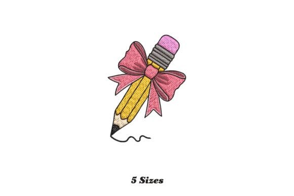The Pencil with Pink Bow Embroidery Design Review