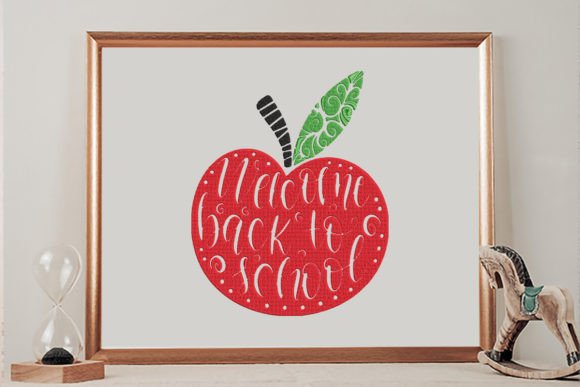 Welcome Back to School Apple Embroidery Design Review